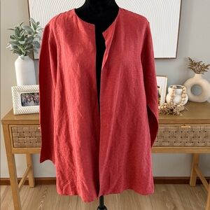 Eileen Fisher Silk/Linen Jacket Size L